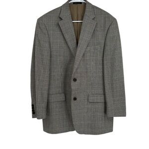 Lauren Ralph Lauren Men's black houndstooth silk Wool Sport Blazer Size 42 R